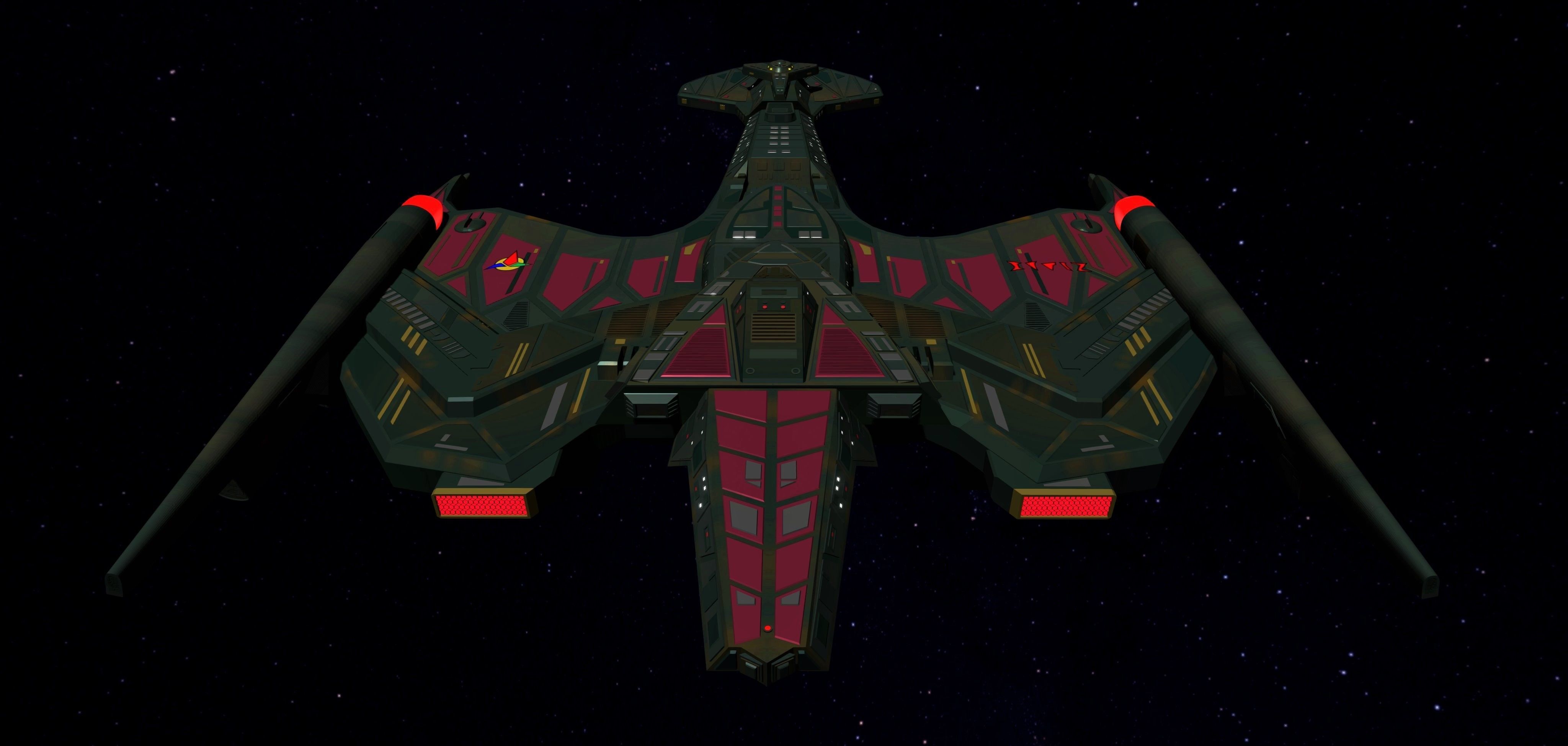 STAR TREK - KLINGON NEGH VAR CLASS Low-poly 3D model_5