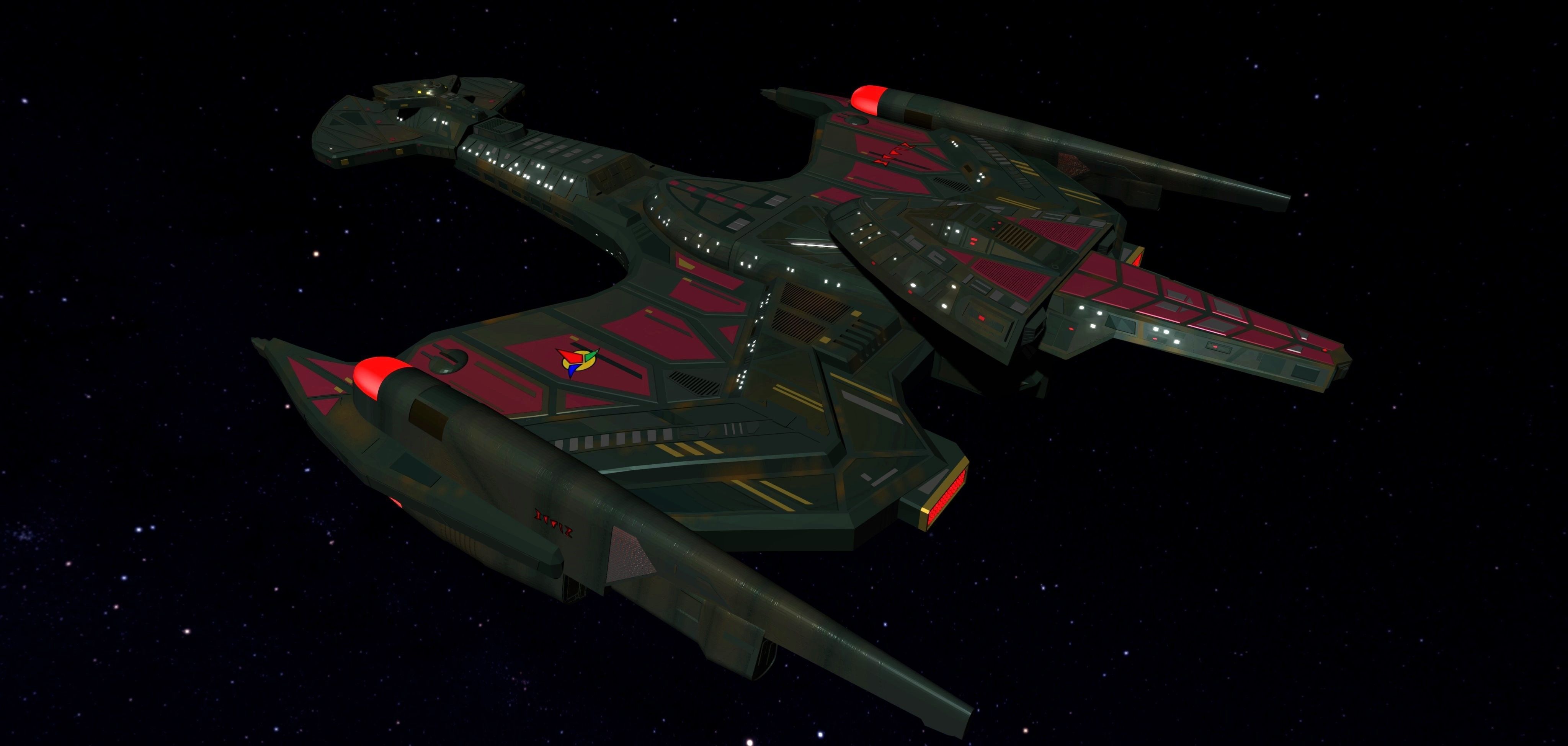 STAR TREK - KLINGON NEGH VAR CLASS Low-poly 3D model_1