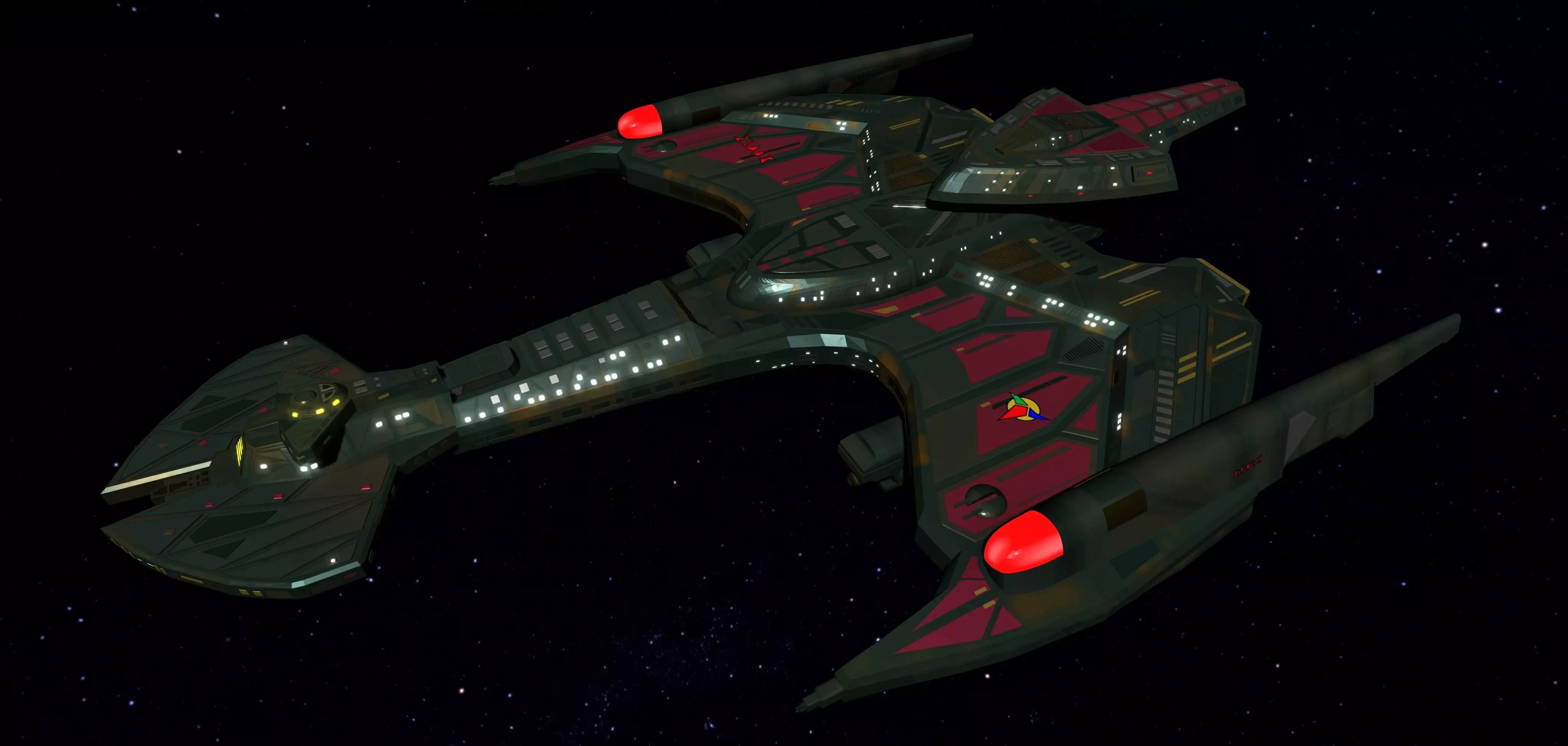 STAR TREK - KLINGON NEGH VAR CLASS Low-poly 3D model_0