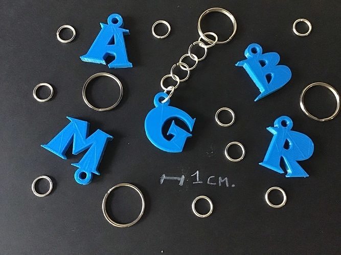 3d letters for keychain and more 3D print model
