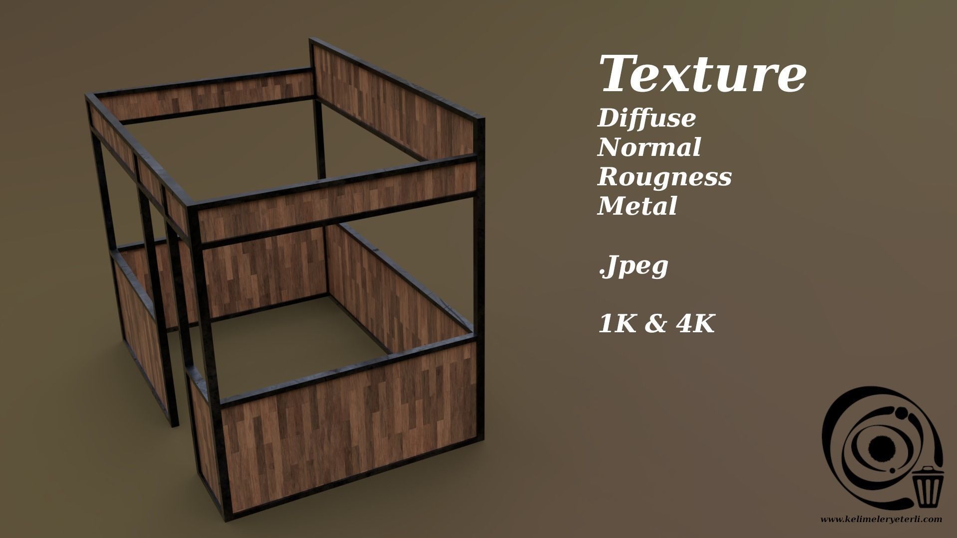 Stall stand 06 R Low-poly 3D model_4