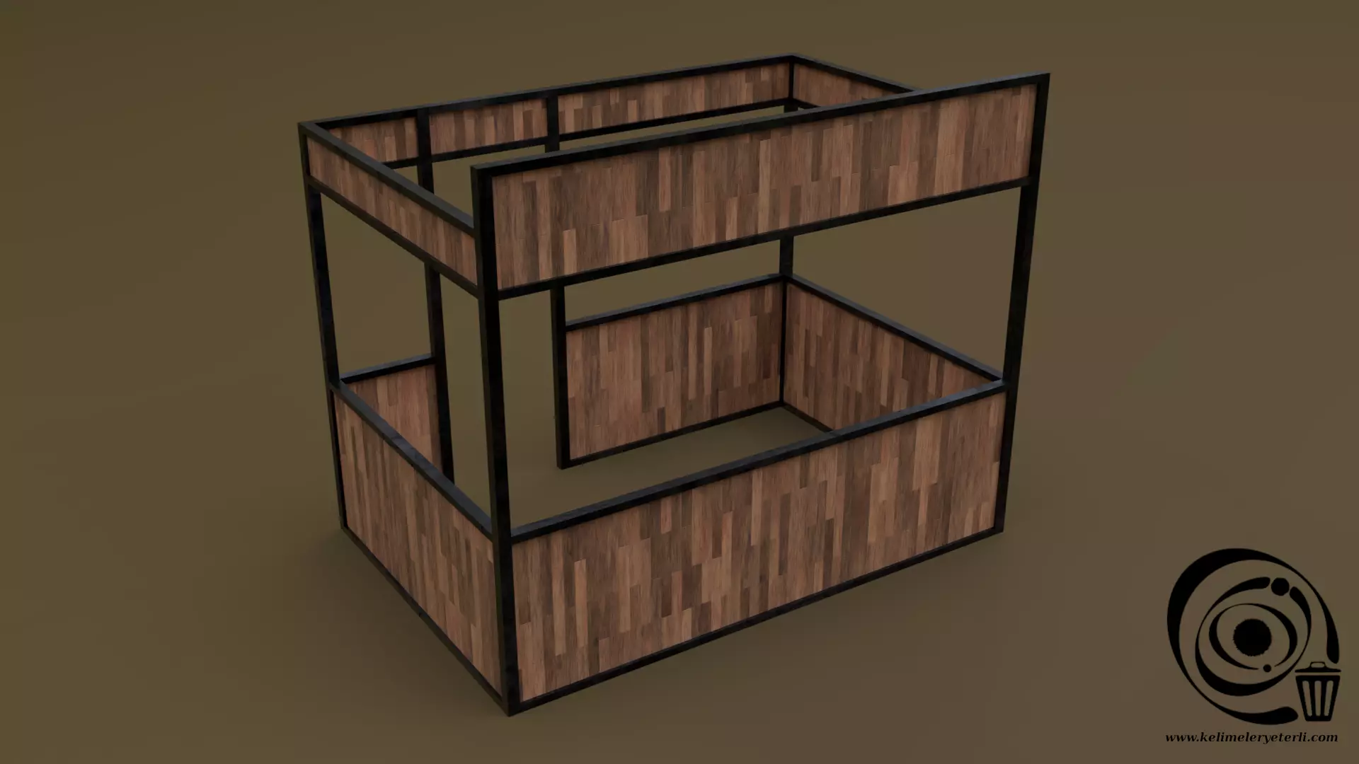 Stall stand 06 R Low-poly 3D model_0