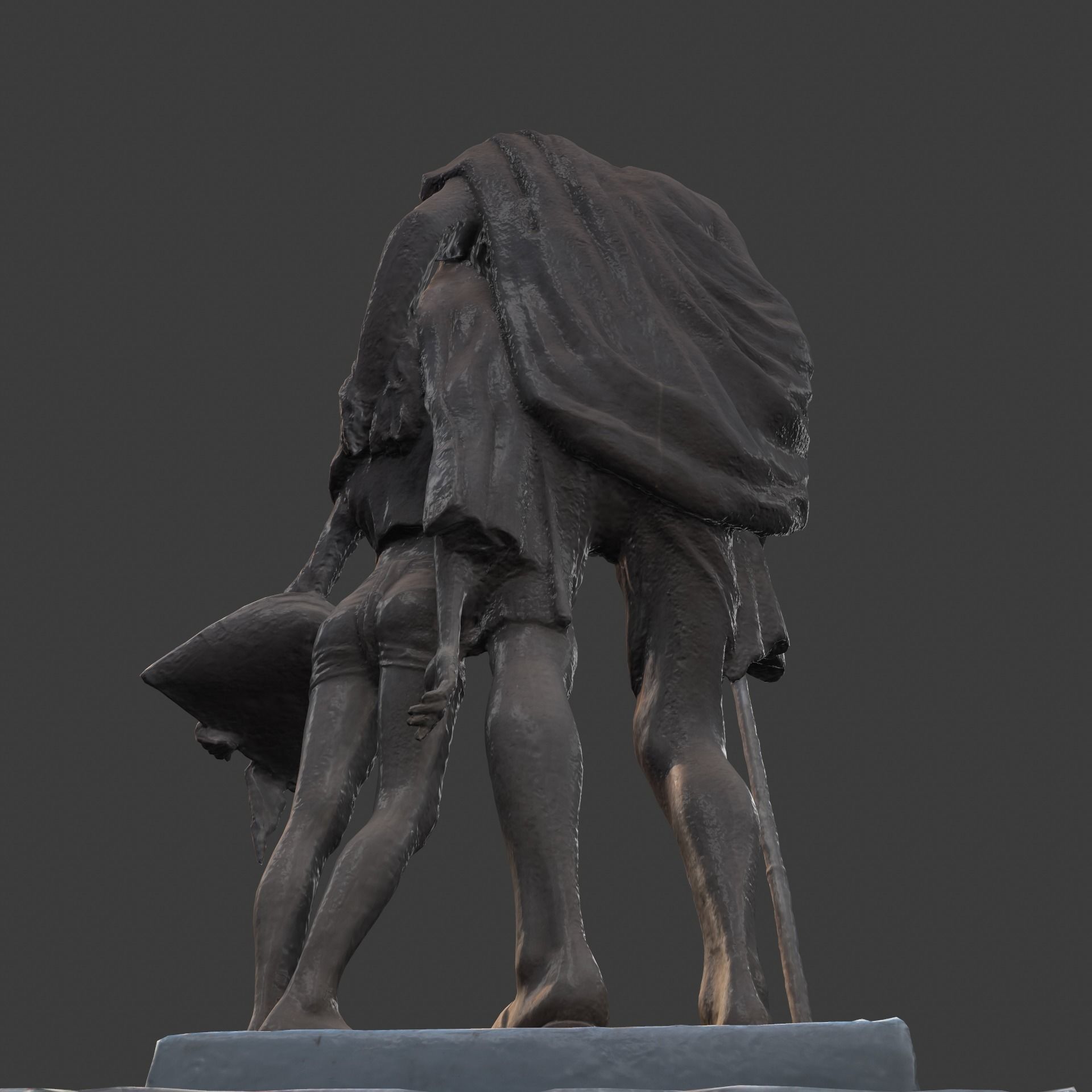 Gandhi by Harish Talim Low-poly 3D model_9