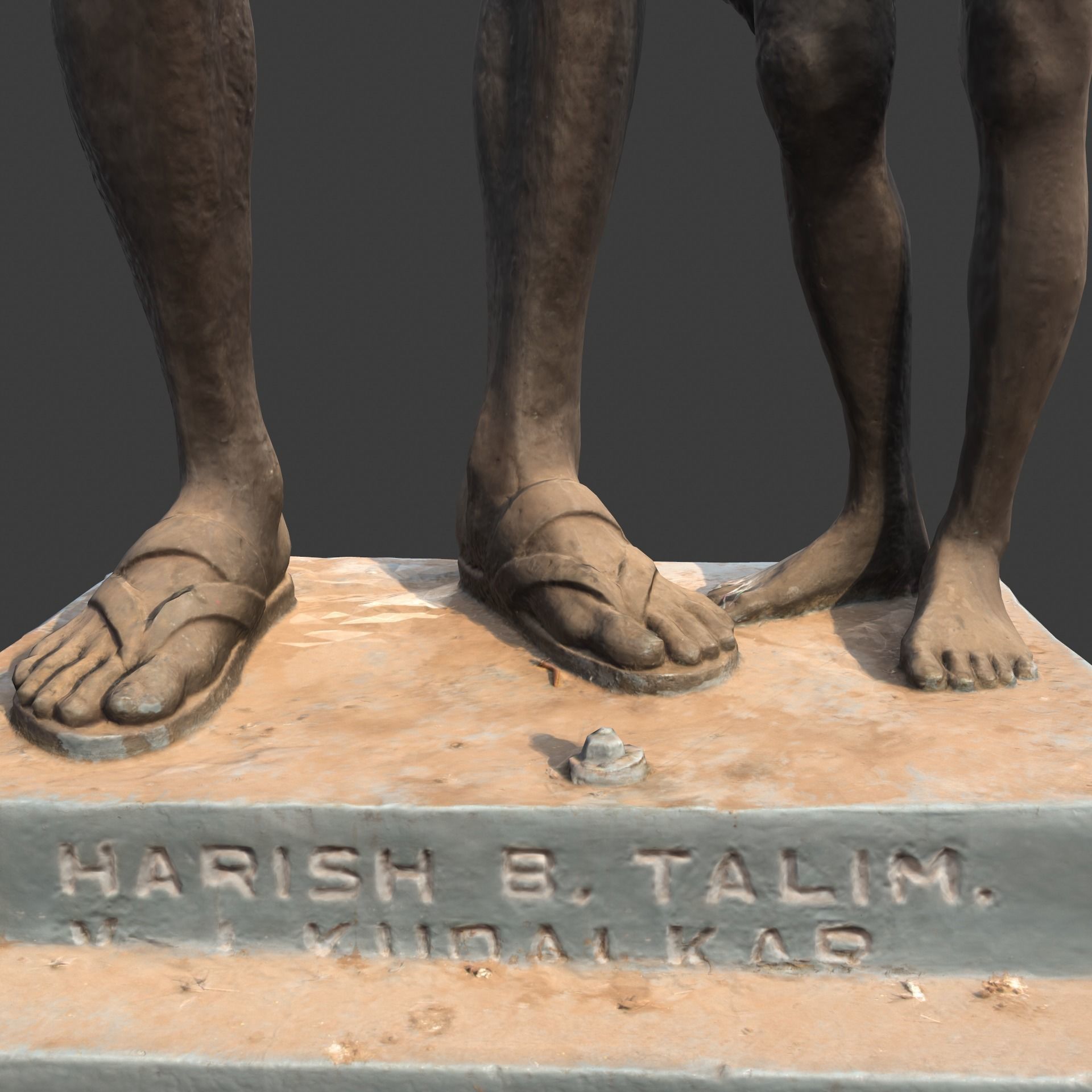 Gandhi by Harish Talim Low-poly 3D model_22