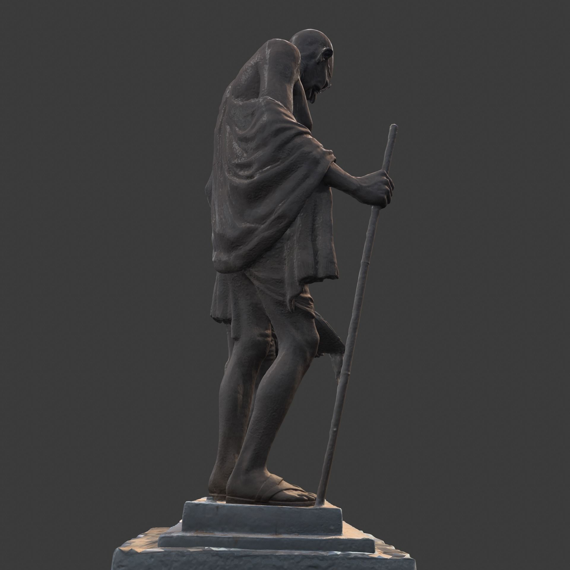 Gandhi by Harish Talim Low-poly 3D model_20