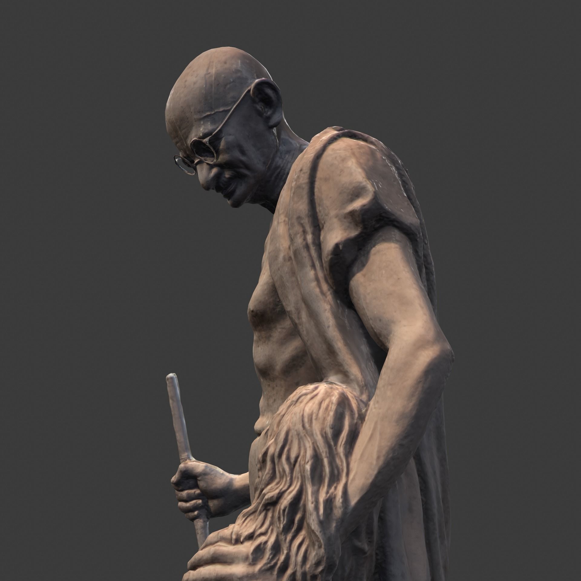 Gandhi by Harish Talim Low-poly 3D model_26