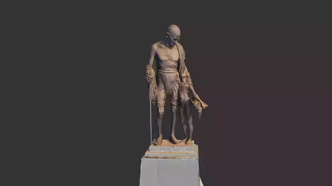 Gandhi by Harish  Talim Low-poly 3D model