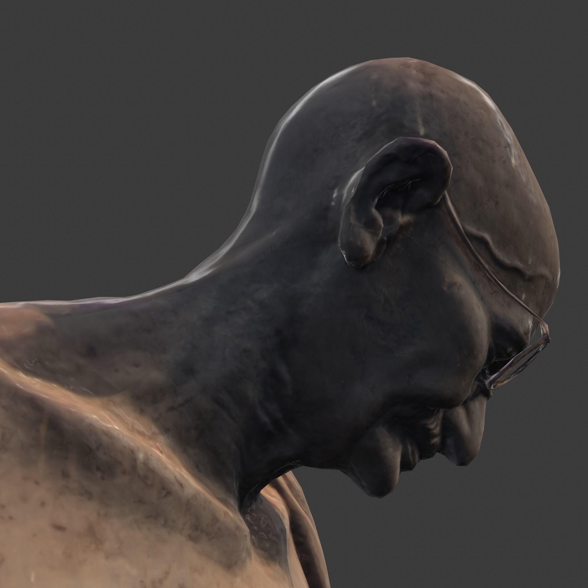 Gandhi by Harish Talim Low-poly 3D model_12