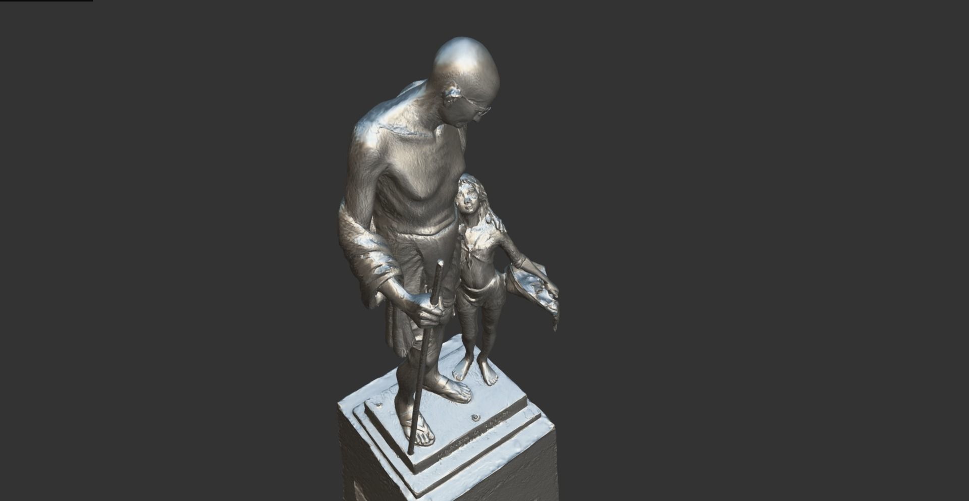 Gandhi by Harish Talim Low-poly 3D model_18