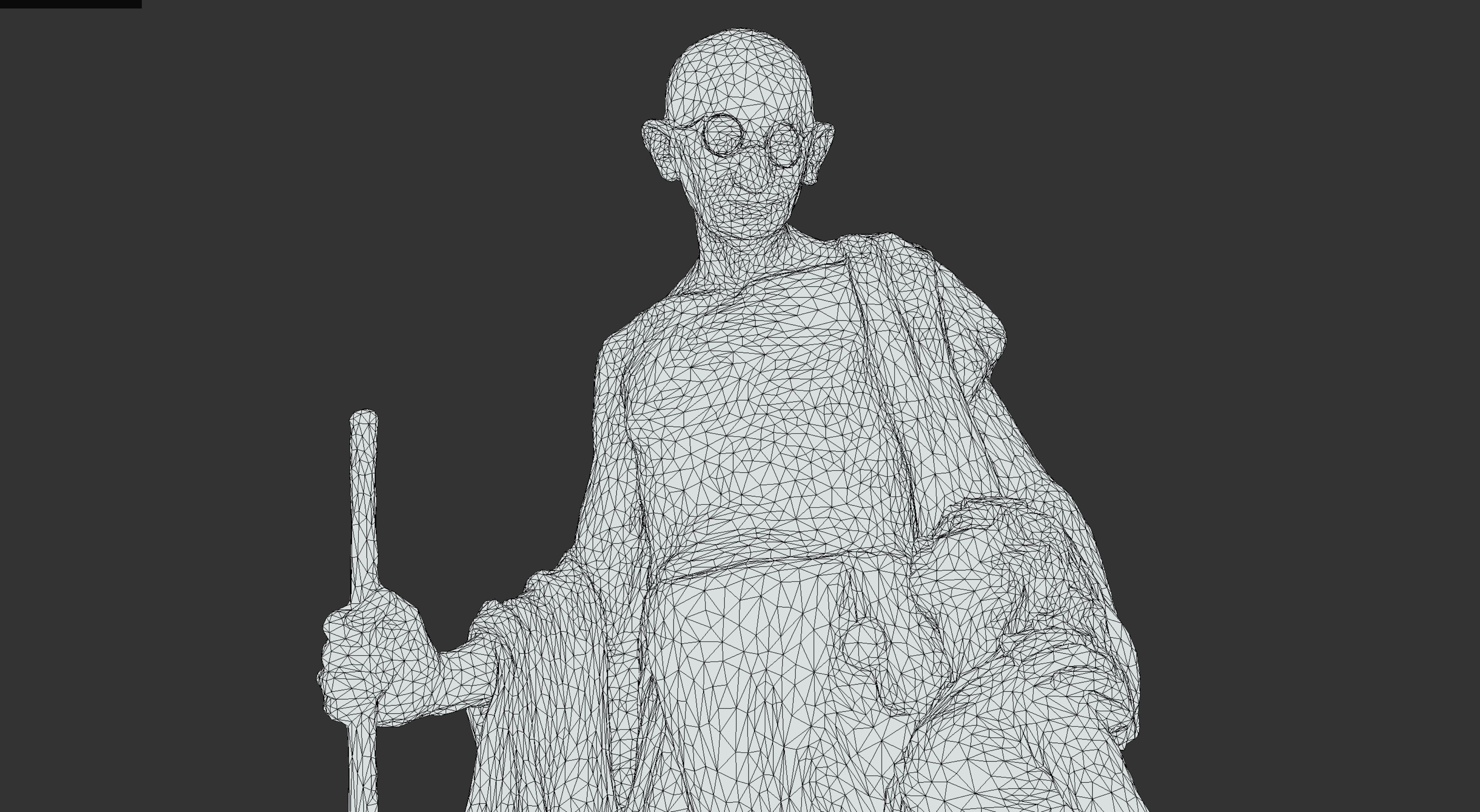 Gandhi by Harish Talim Low-poly 3D model_39