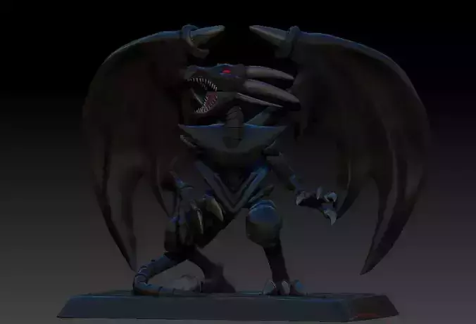 YU GI OH Red Eyes Black Dragon 3D Print Miniature Figure 