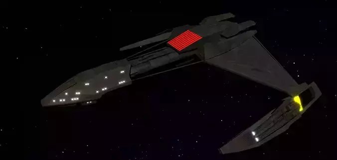 STAR TREK - KLINGON D5 CLASS Low-poly 3D model