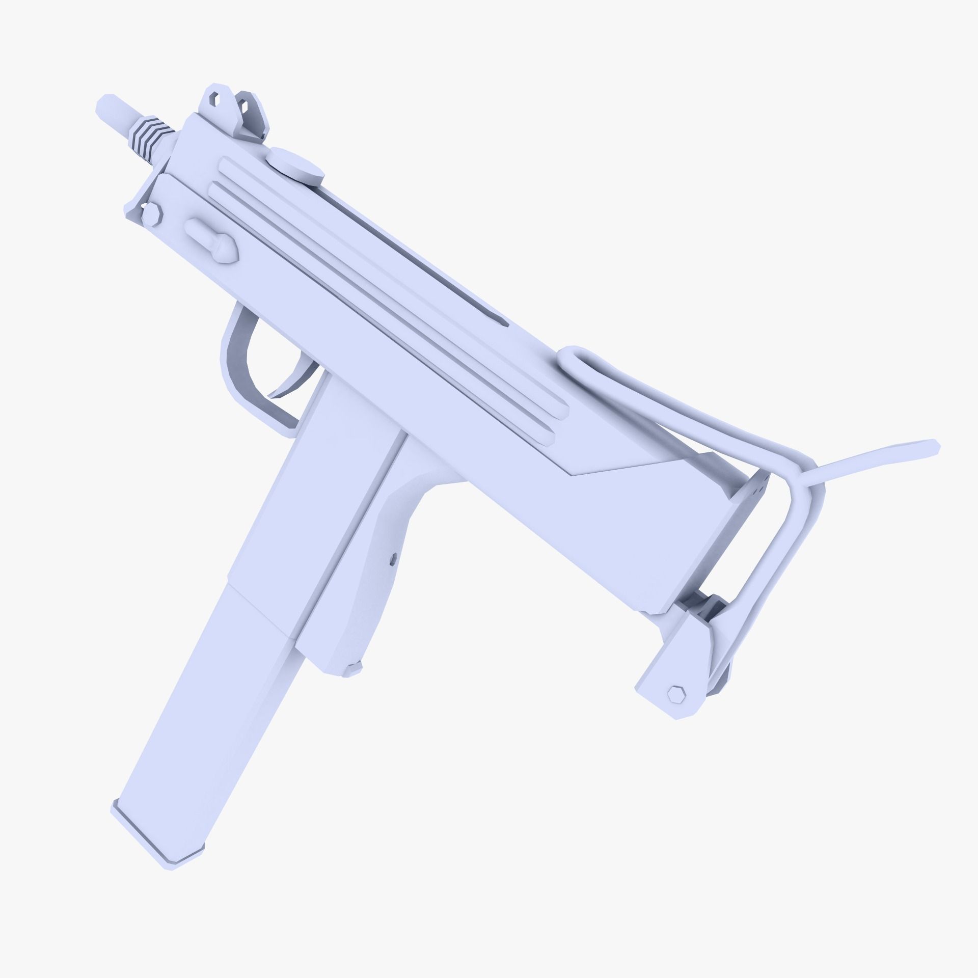 Mac 11 SMG Low-poly 3D model_4