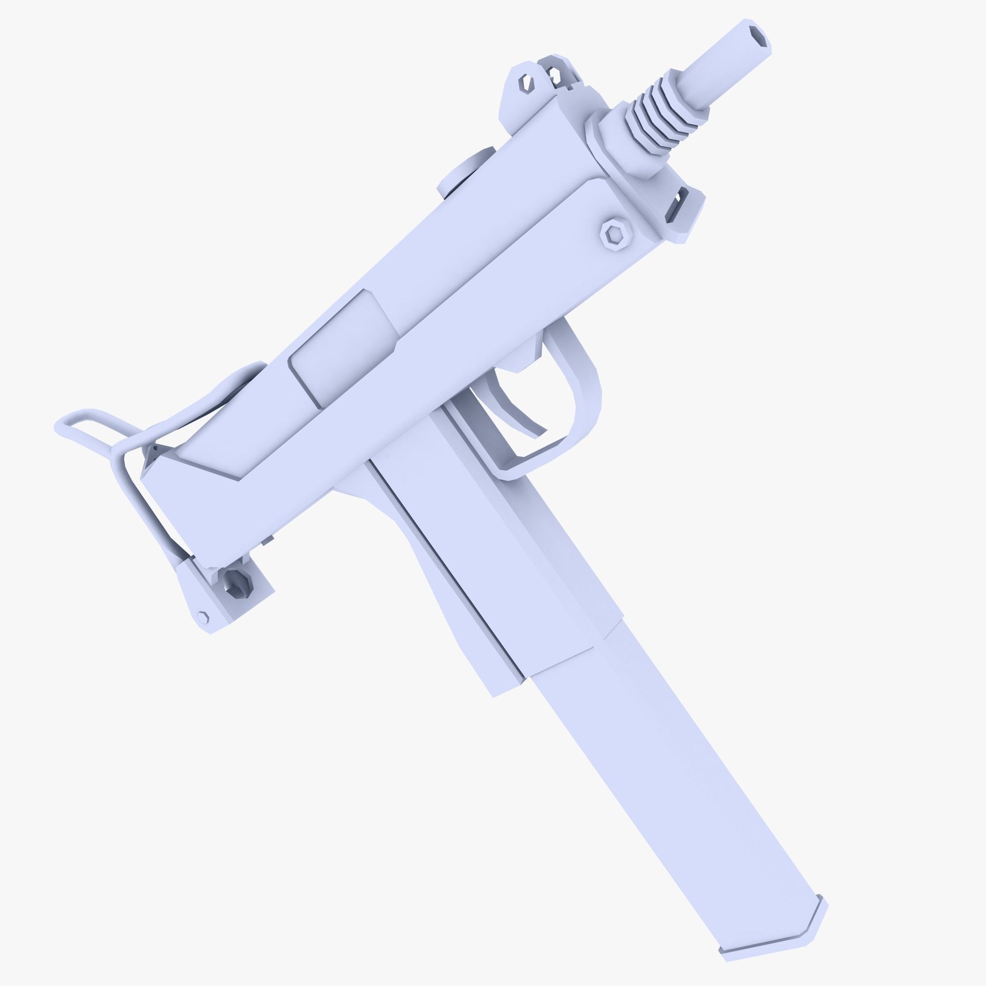 Mac 11 SMG Low-poly 3D model_2