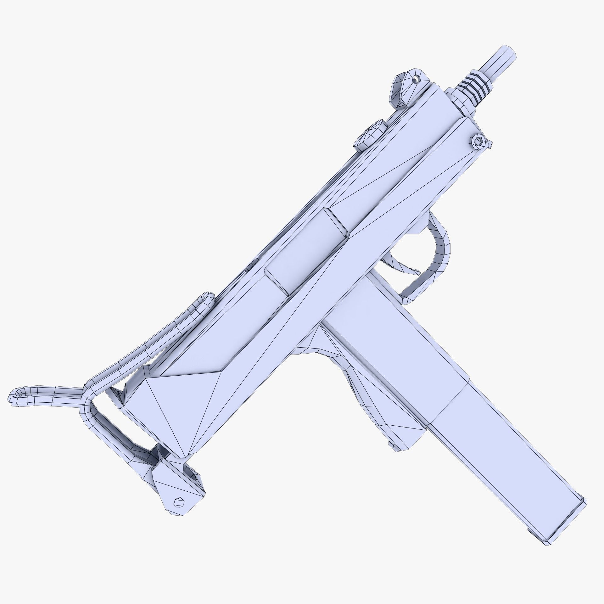Mac 11 SMG Low-poly 3D model_5
