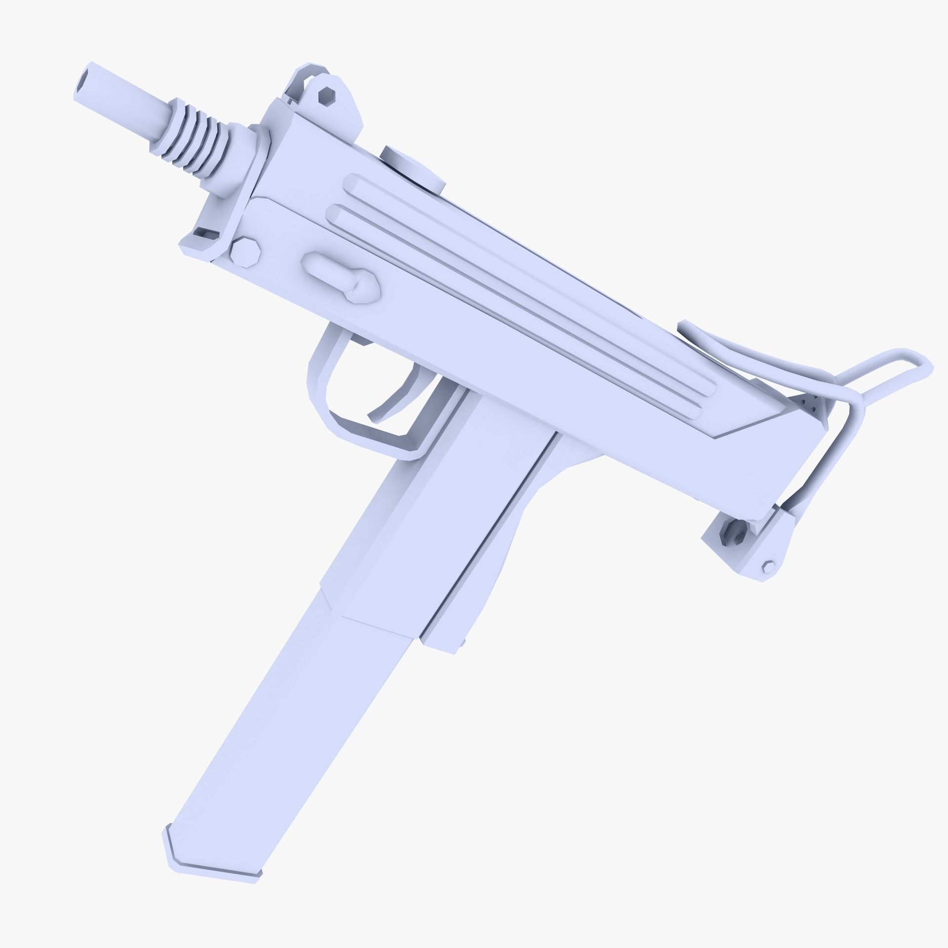 Mac 11 SMG Low-poly 3D model_3