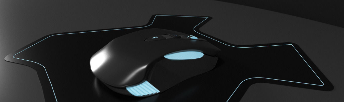 bluetooth gaming mouse 3D model_2