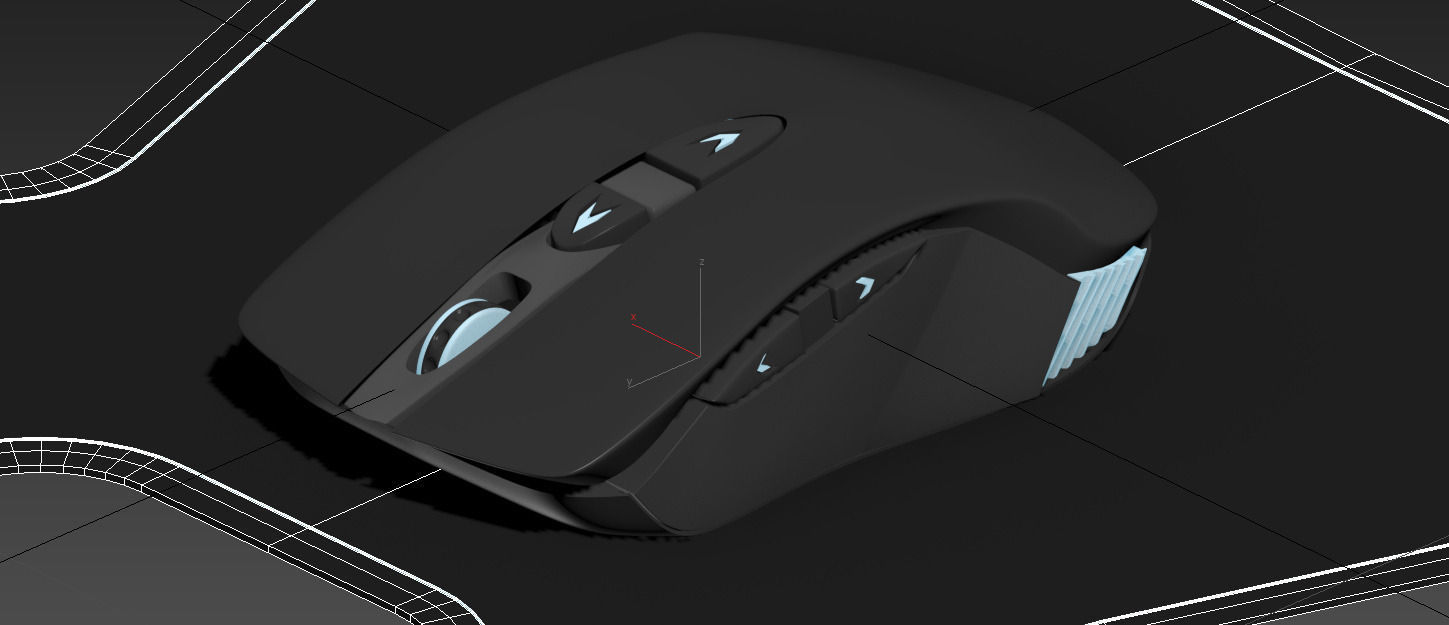 bluetooth gaming mouse 3D model_5