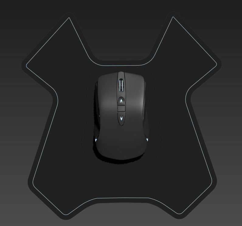 bluetooth gaming mouse 3D model_4