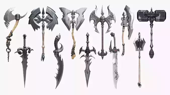 Medieval Weapons 3D Model Collection