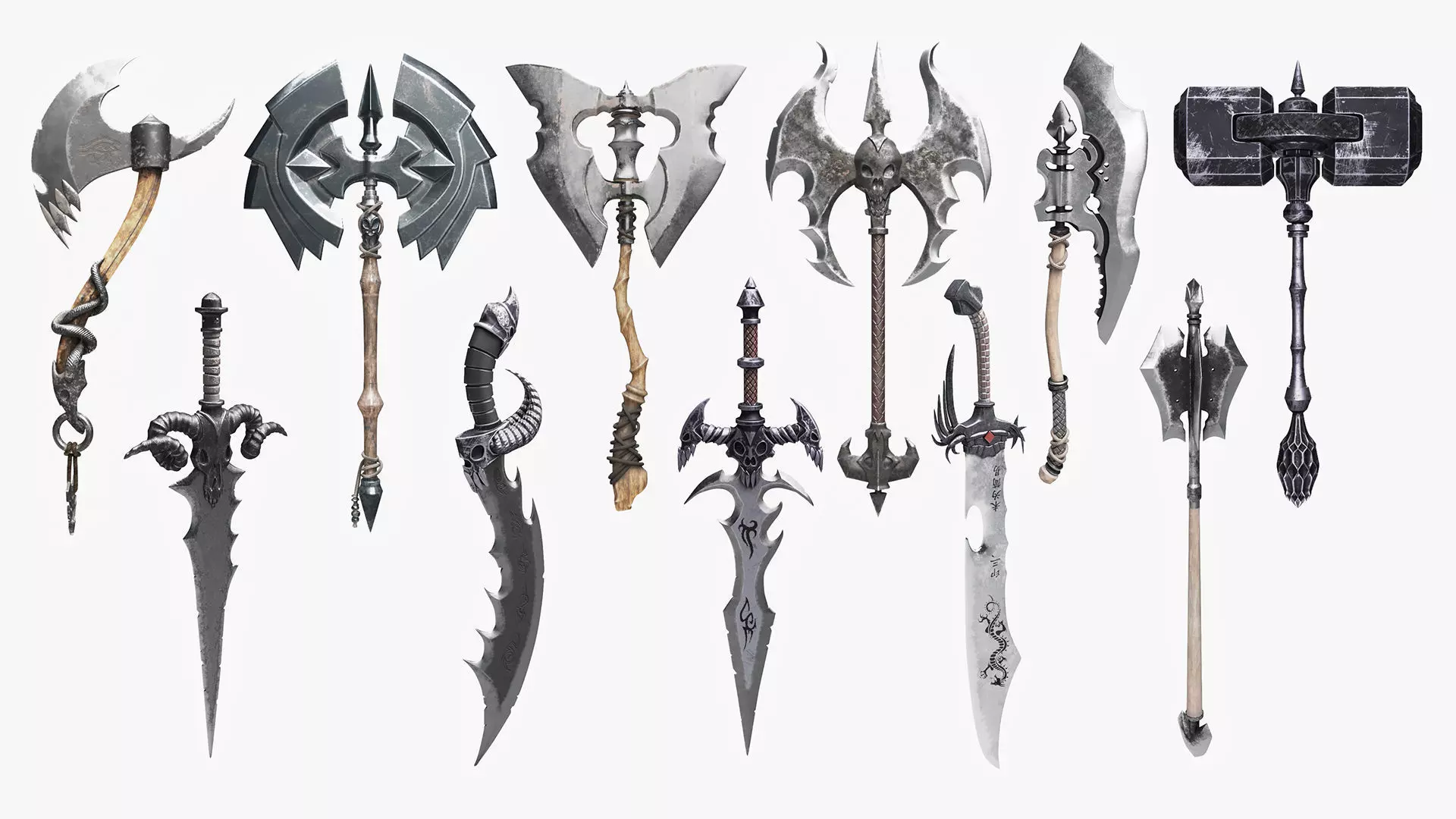 Medieval Weapons 3D Model Collection_0