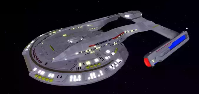 STAR TREK - AKIRA NCC-63549 STARSHIP Low-poly 3D model