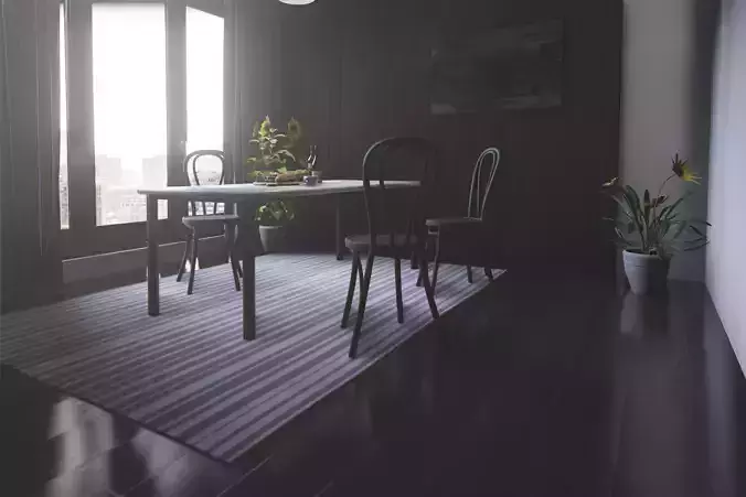 Chair dining room in modern apartment