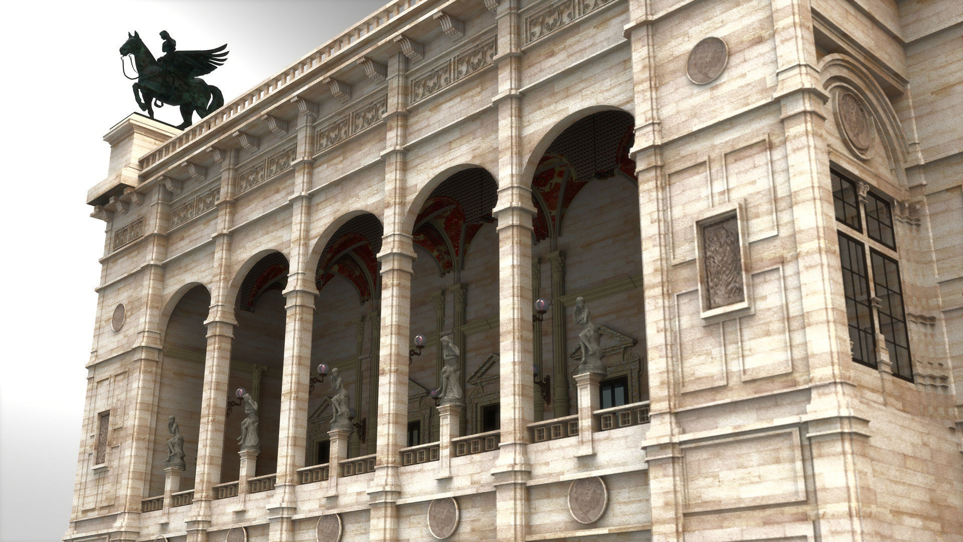 State opera building - Vienna Austria 3D model_9