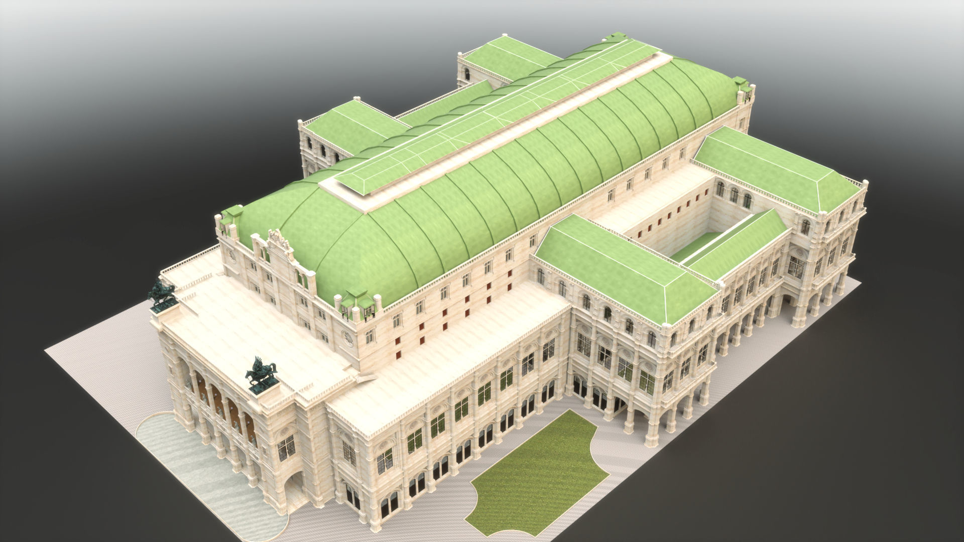 State opera building - Vienna Austria 3D model_1