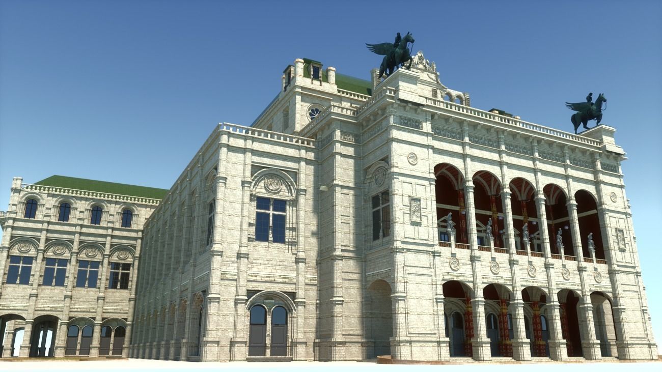 State opera building - Vienna Austria 3D model_6