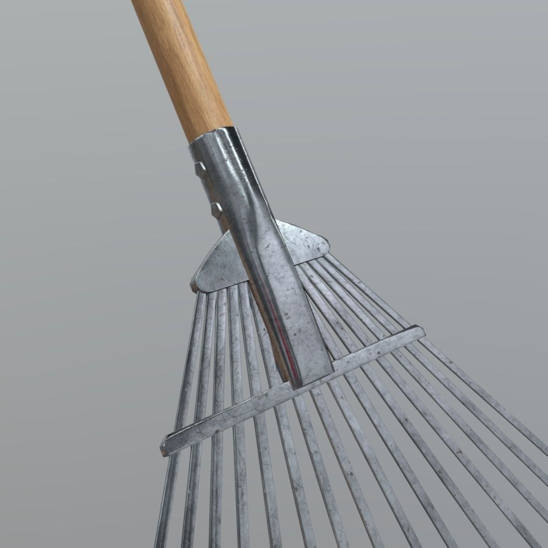 Rake 2 garden Low-poly 3D model_10