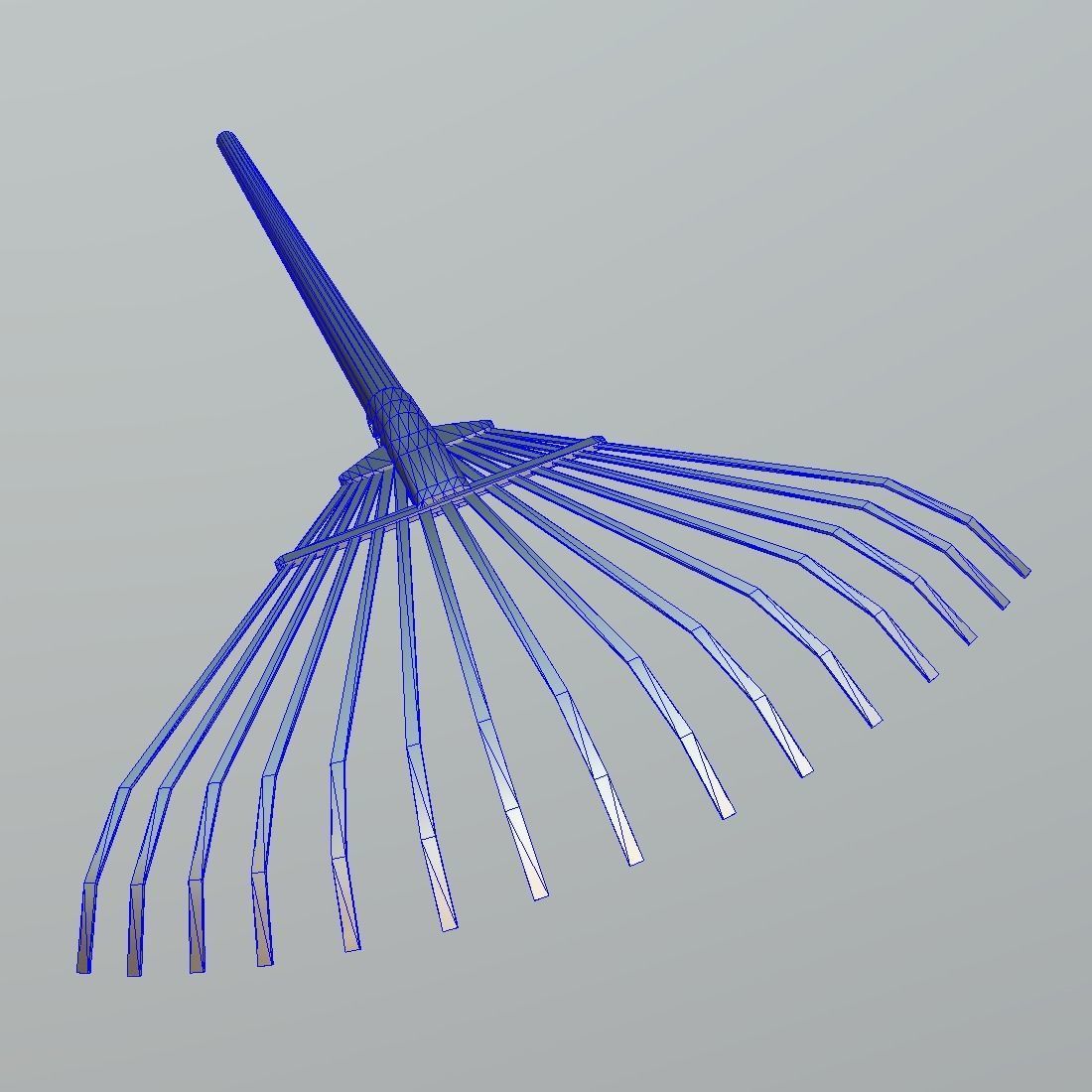 Rake 2 garden Low-poly 3D model_9