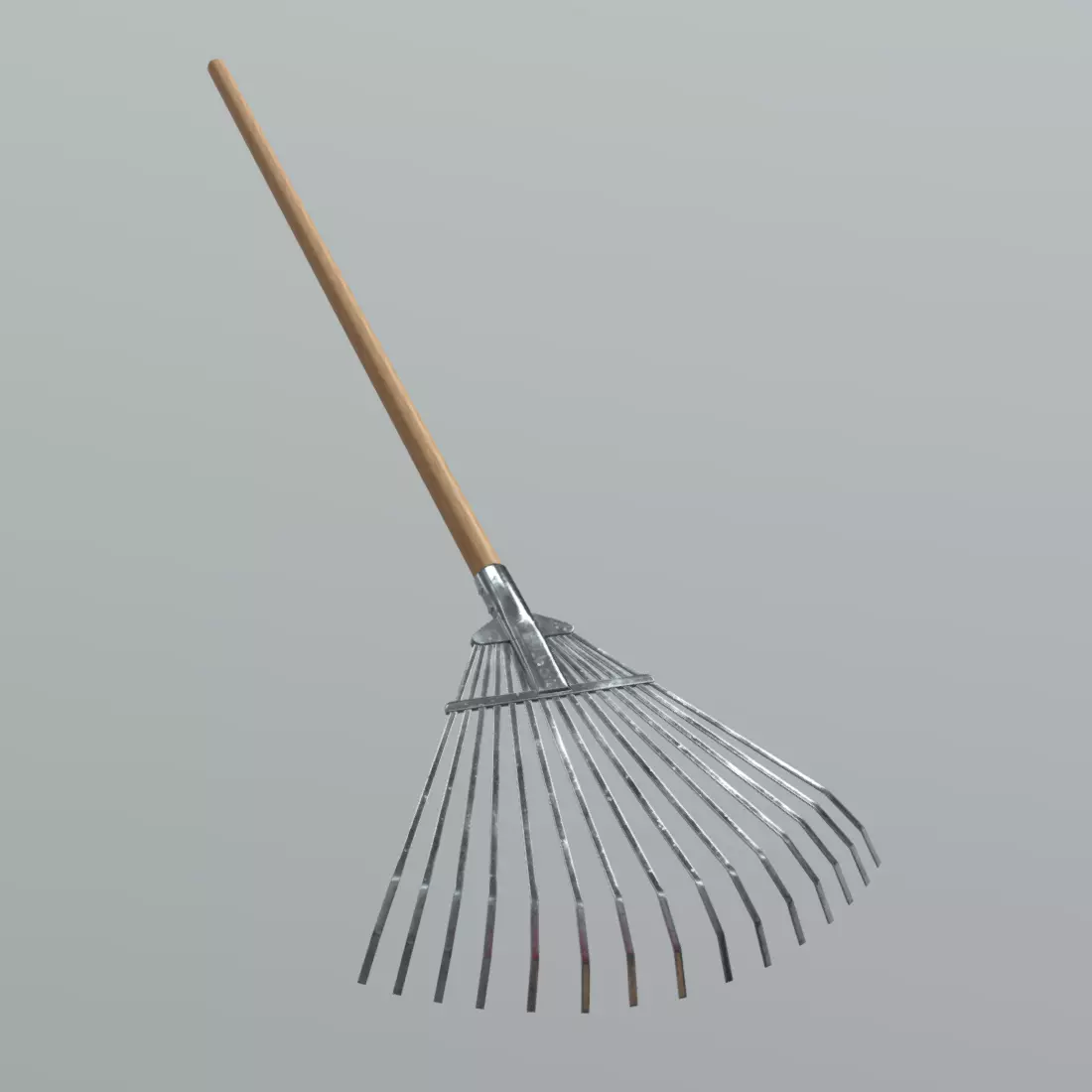 Rake 2 garden Low-poly 3D model_0