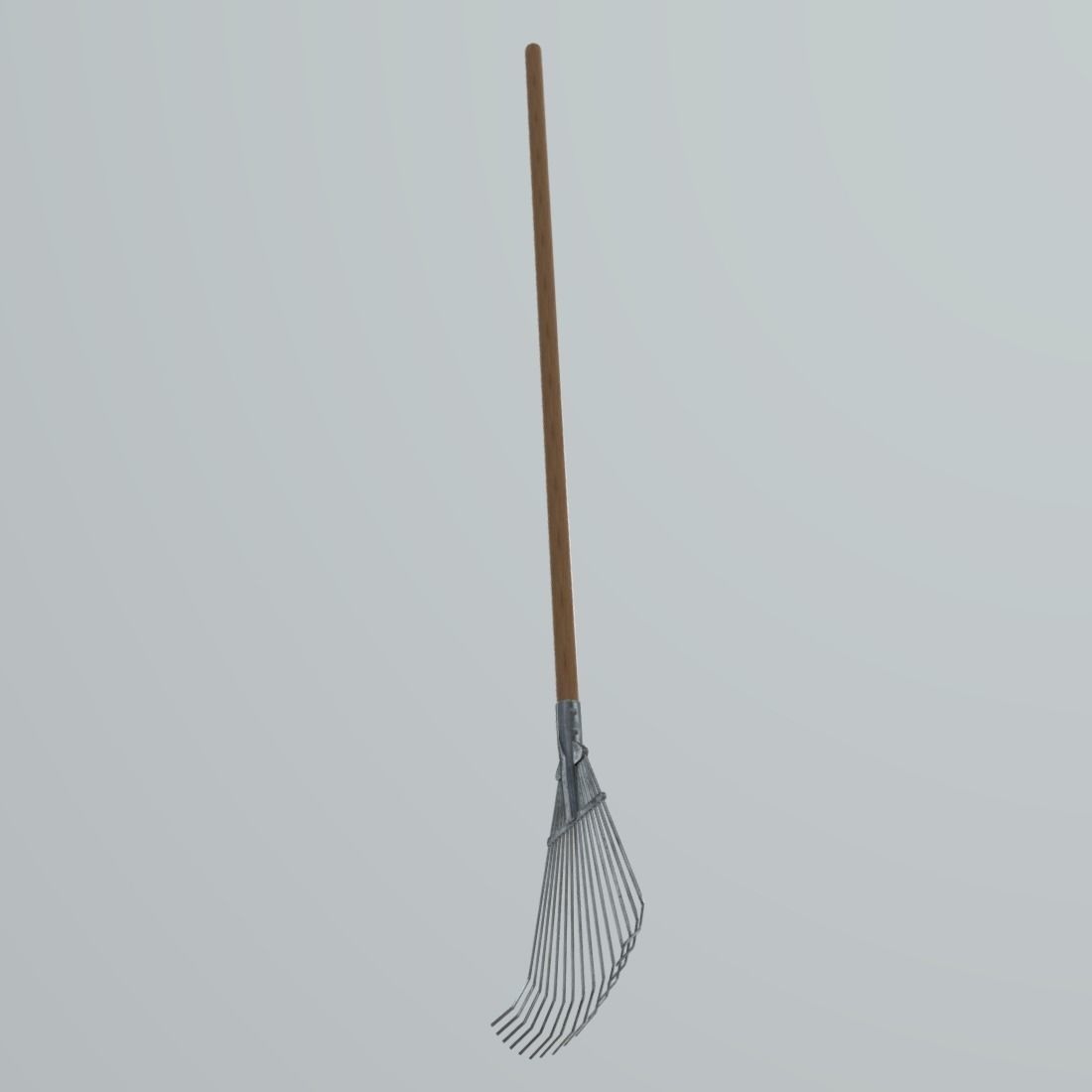 Rake 2 garden Low-poly 3D model_5