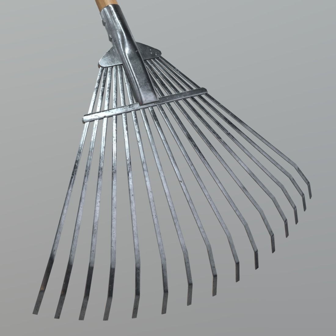Rake 2 garden Low-poly 3D model_12