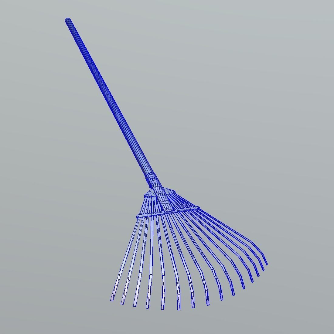 Rake 2 garden Low-poly 3D model_1