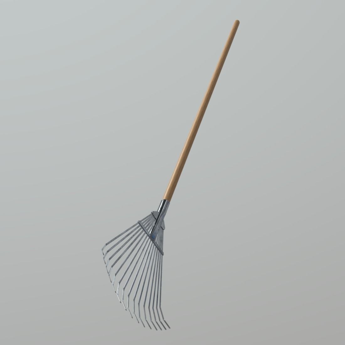 Rake 2 garden Low-poly 3D model_4