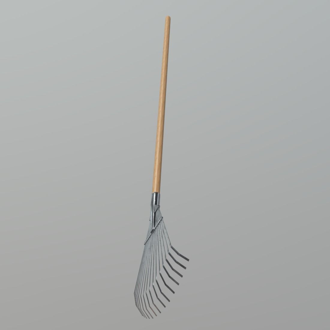 Rake 2 garden Low-poly 3D model_2