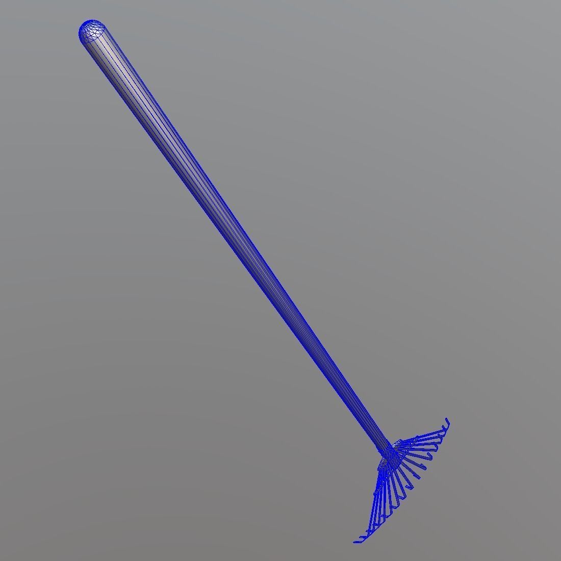 Rake 2 garden Low-poly 3D model_7