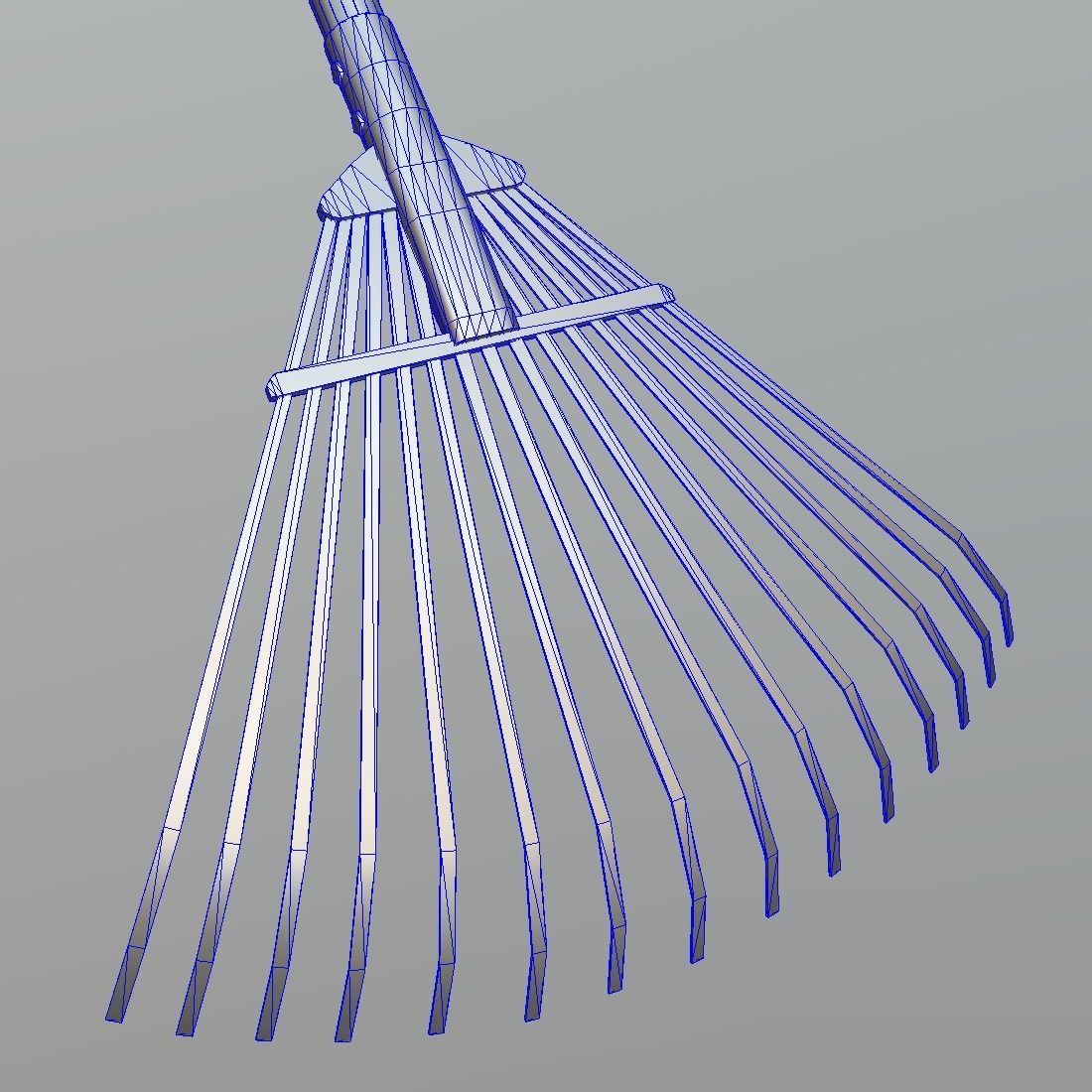 Rake 2 garden Low-poly 3D model_13