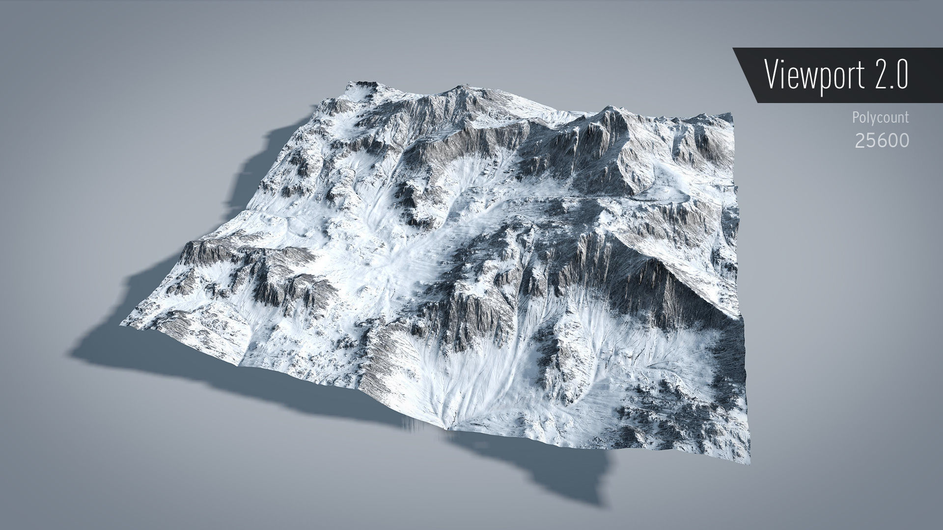 Mountain Summer and Winter Textures Low-poly 3D model_10