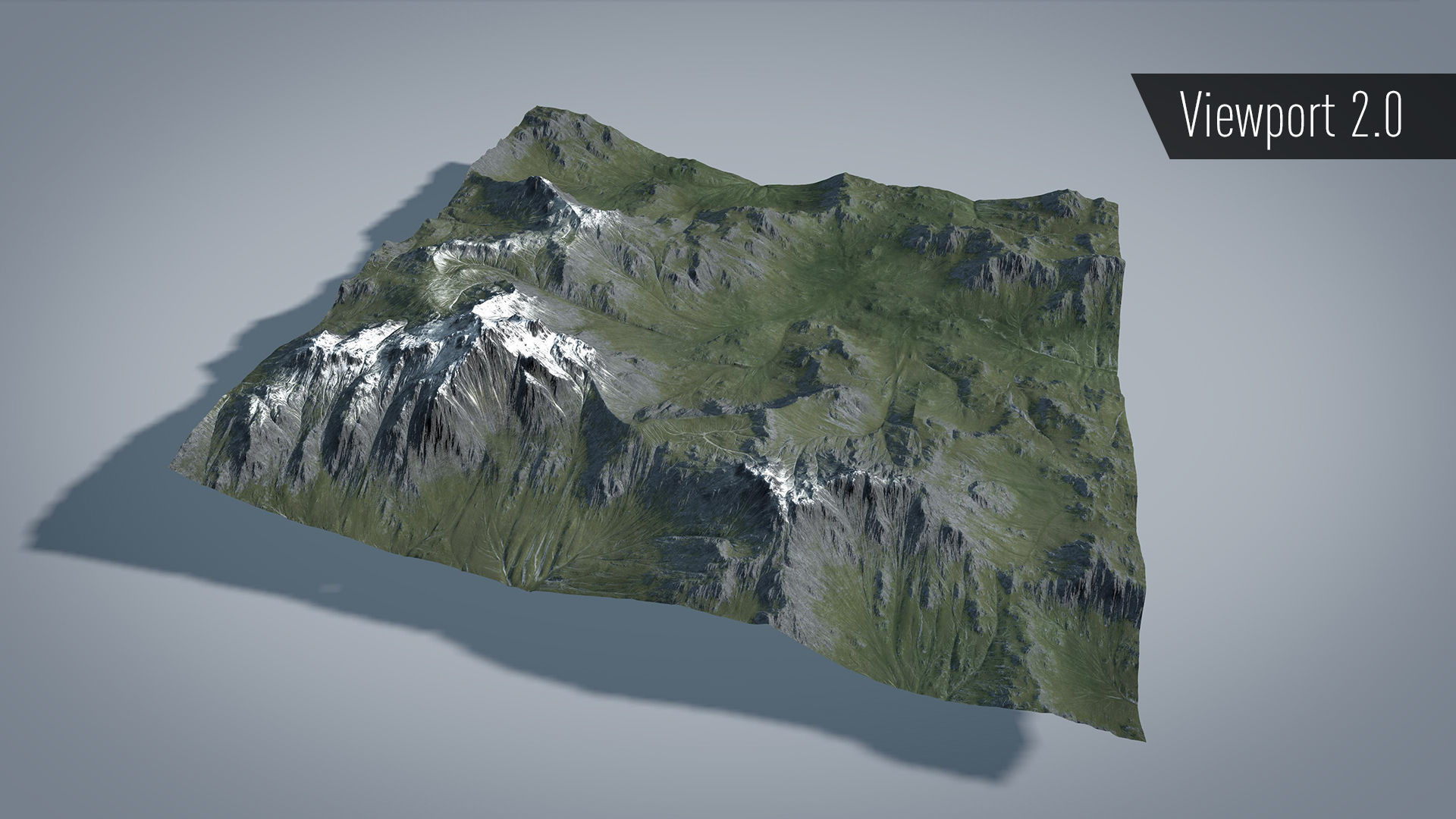 Mountain Summer and Winter Textures Low-poly 3D model_3