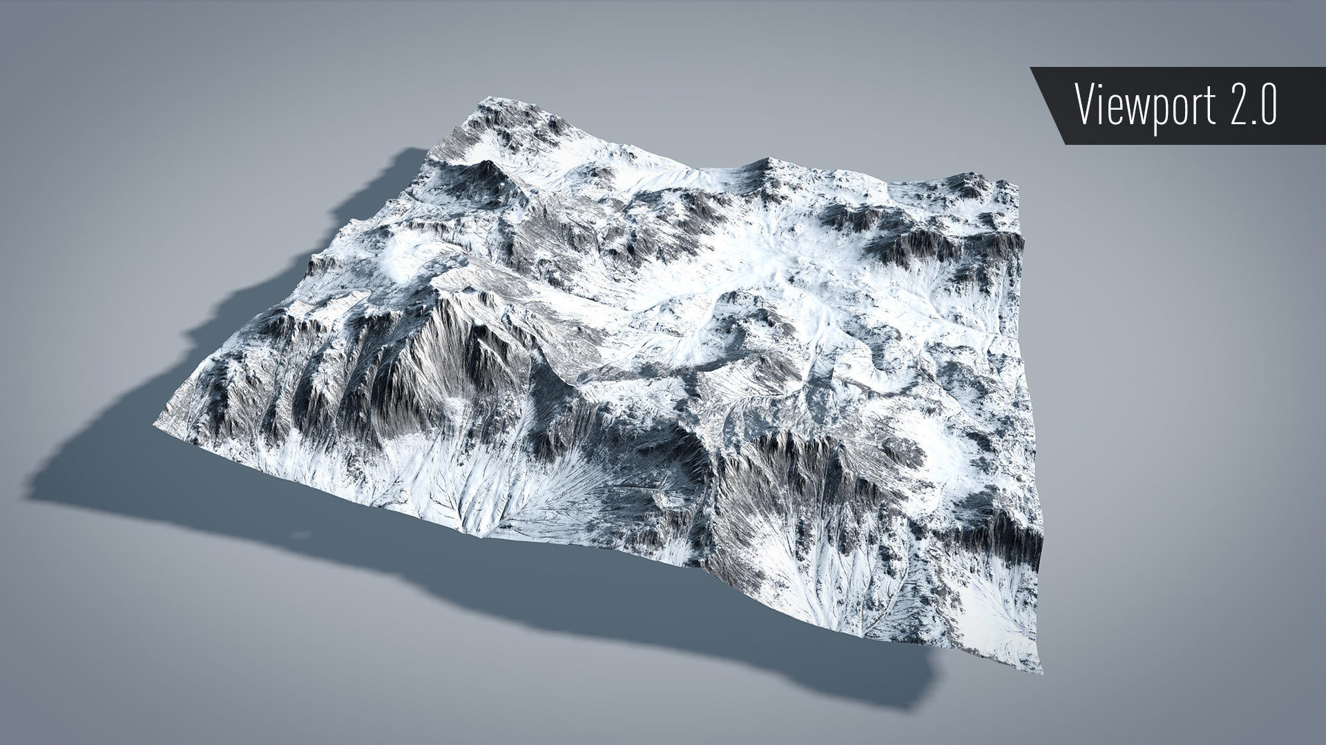 Mountain Summer and Winter Textures Low-poly 3D model_4