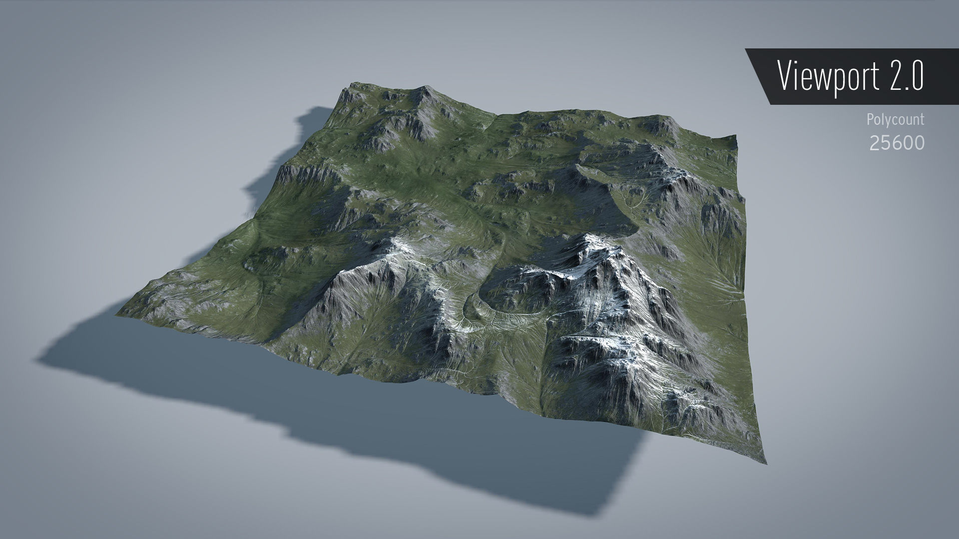 Mountain Summer and Winter Textures Low-poly 3D model_7