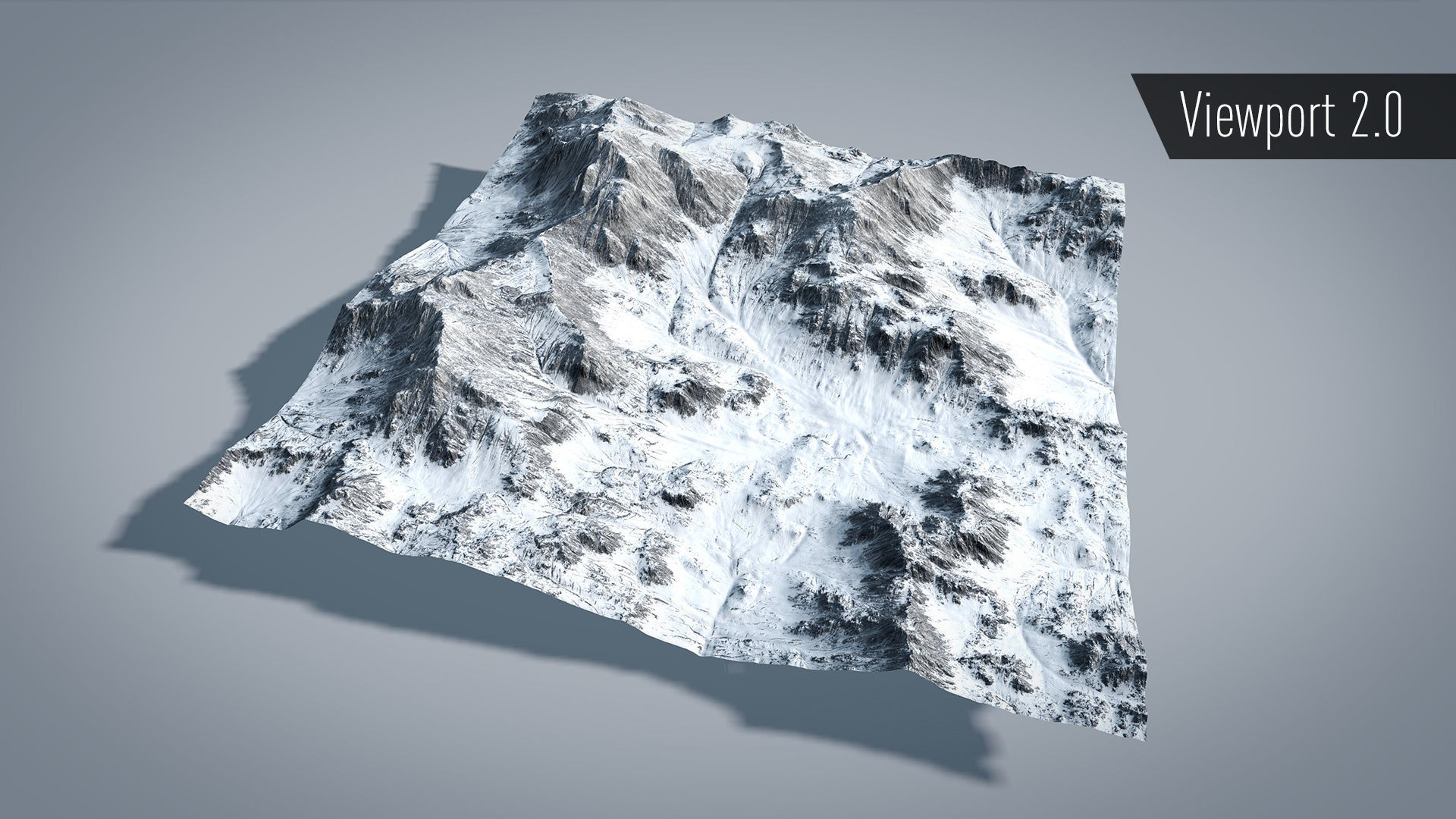 Mountain Summer and Winter Textures Low-poly 3D model_6