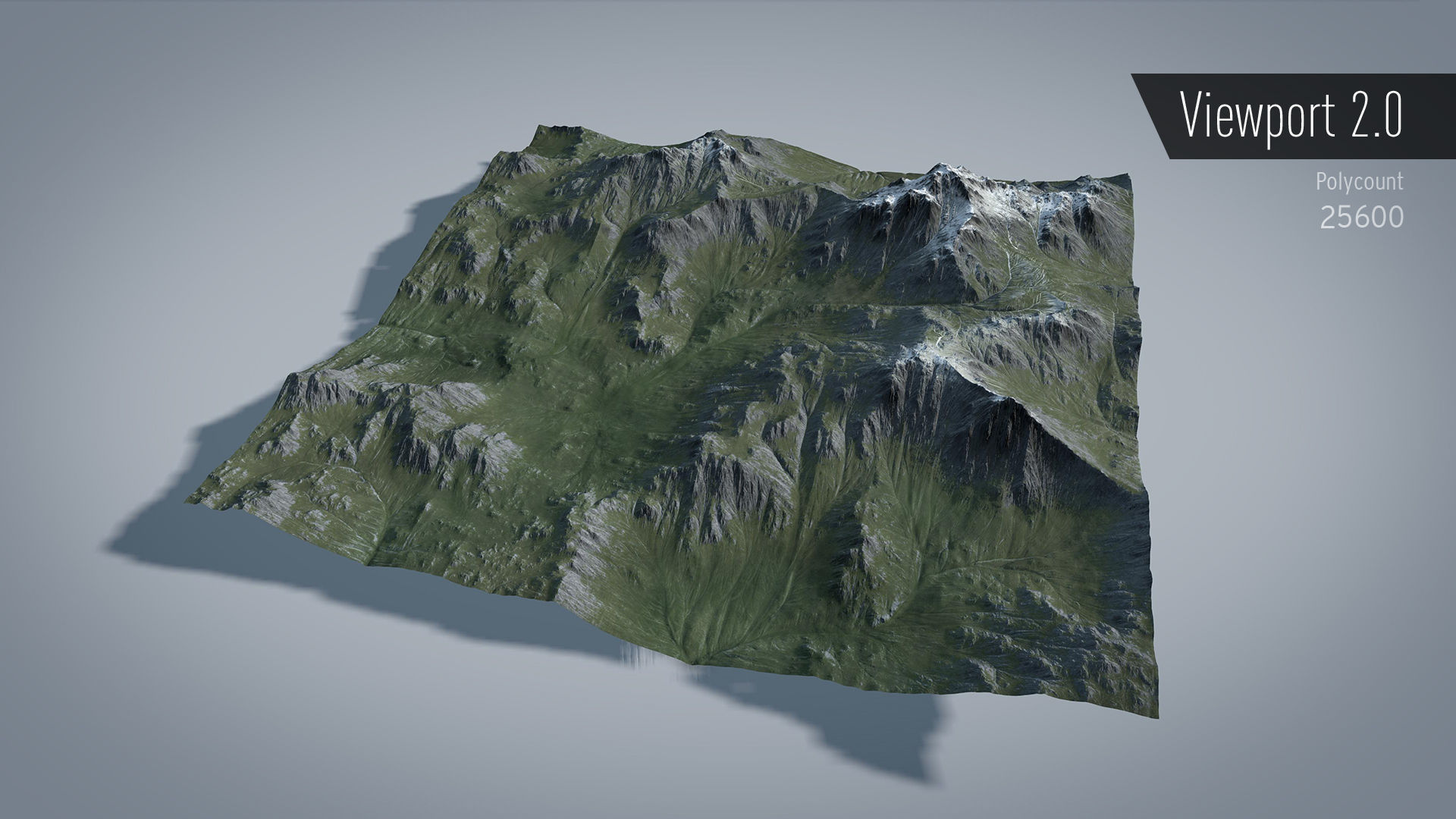 Mountain Summer and Winter Textures Low-poly 3D model_9