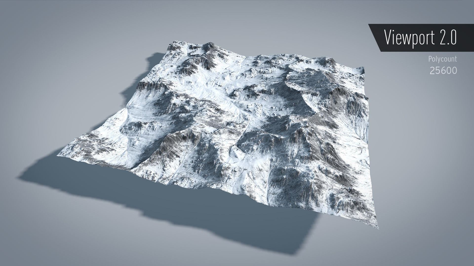 Mountain Summer and Winter Textures Low-poly 3D model_8
