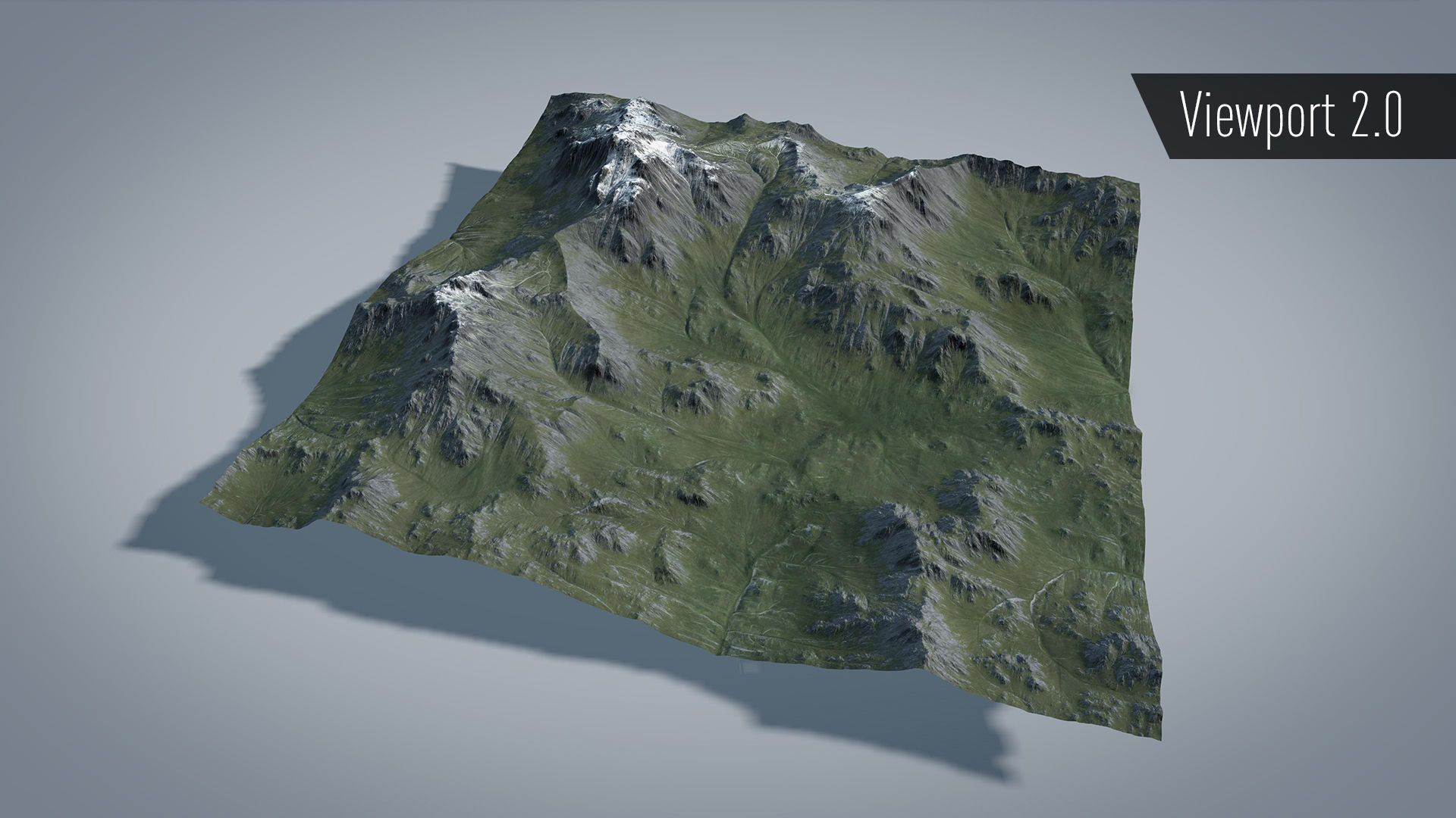 Mountain Summer and Winter Textures Low-poly 3D model_5