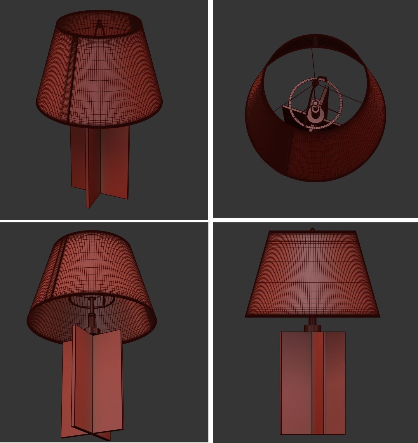 1928 Croisillon table lamp 3D model_2