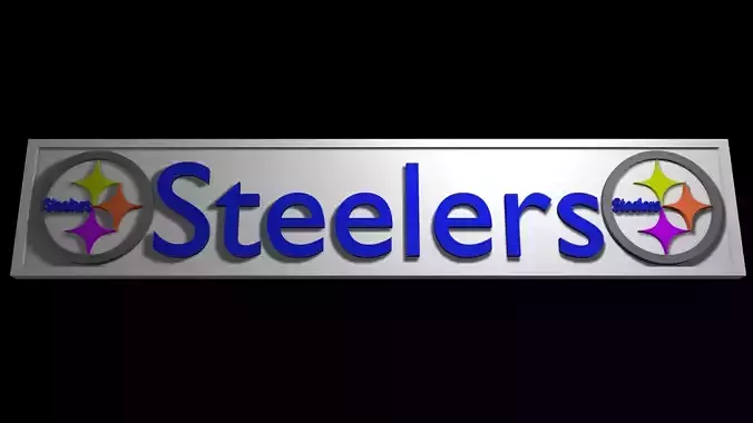 Steelers football logo 3D model